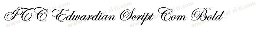 ITC Edwardian Script Com Bold字体转换
